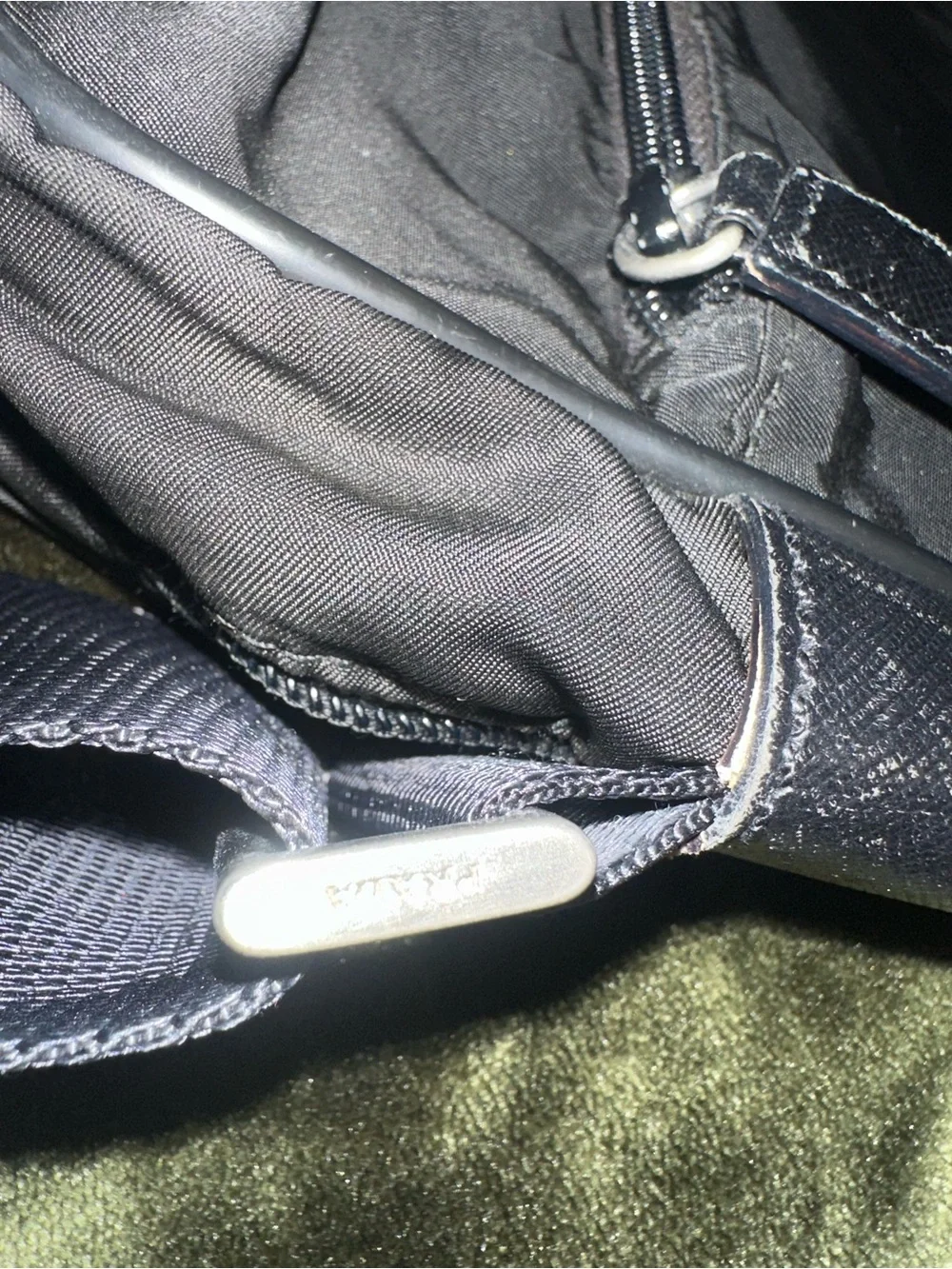 Prada Black Nylon Messenger Crossbody Bag